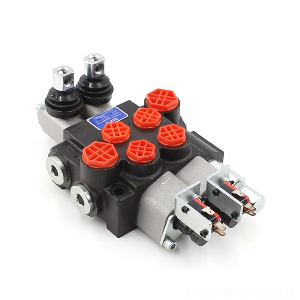 P40 Micro Switch ด้วยตนเอง 2 สปูล วาล์วทิศทางโมโนบล็อก cover photo